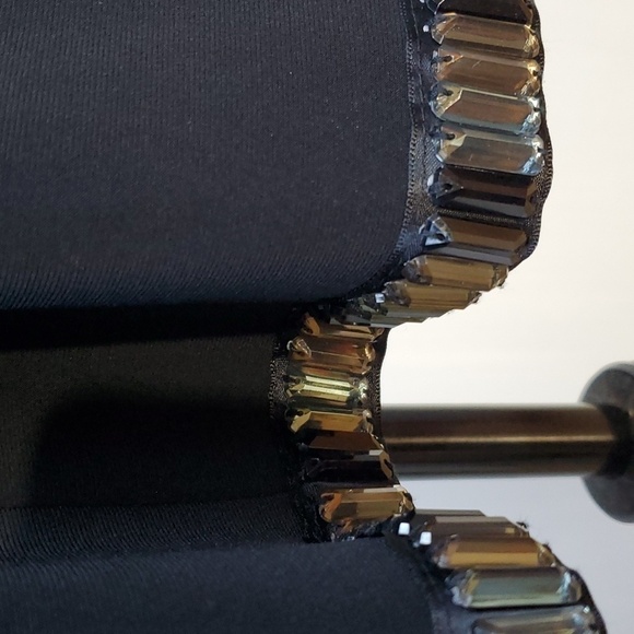 Joseph Ribkoff- Womens Black Double V Beaded Evening Dress Stunning! Sz.10 - Picture 12 of 12